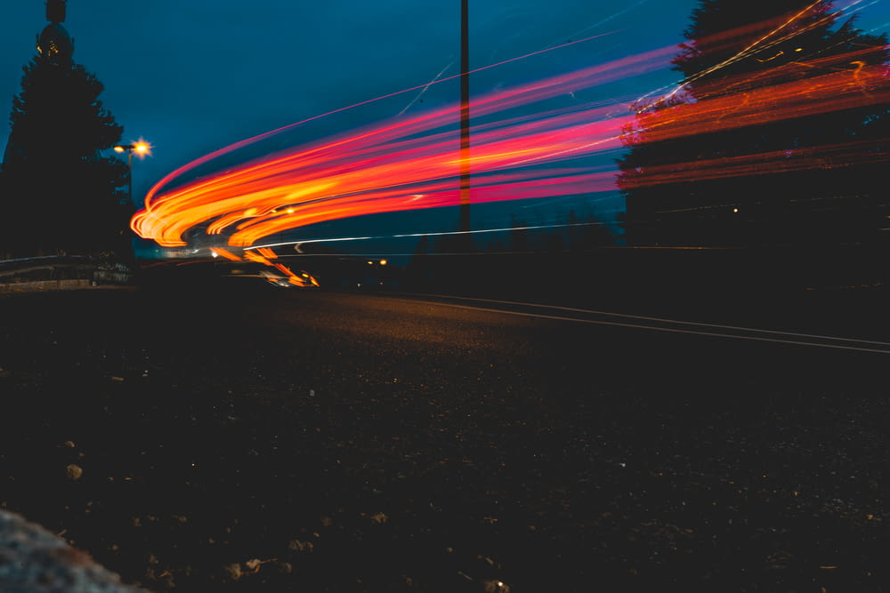 timelapse photography of vehicles during nighttime