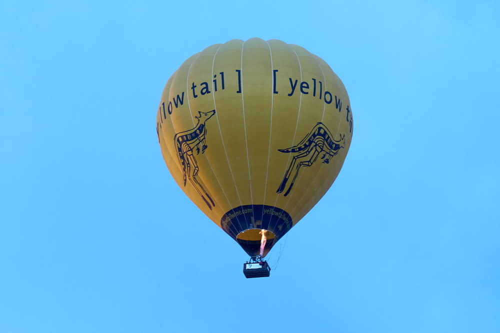 balão de ar de cauda amarela