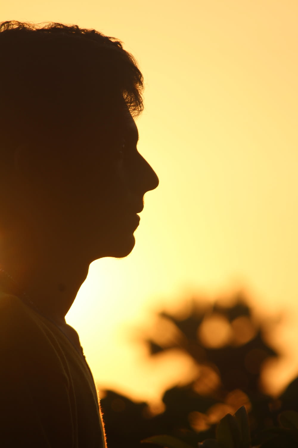 silhouette photography of man during sunset
