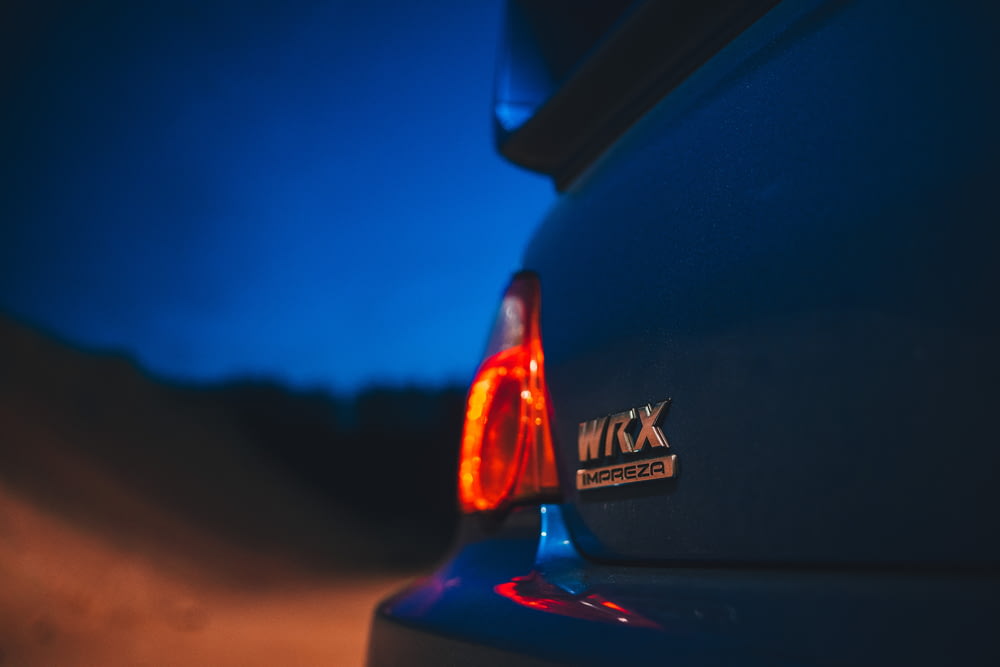 blue Subaru Impreza WRX