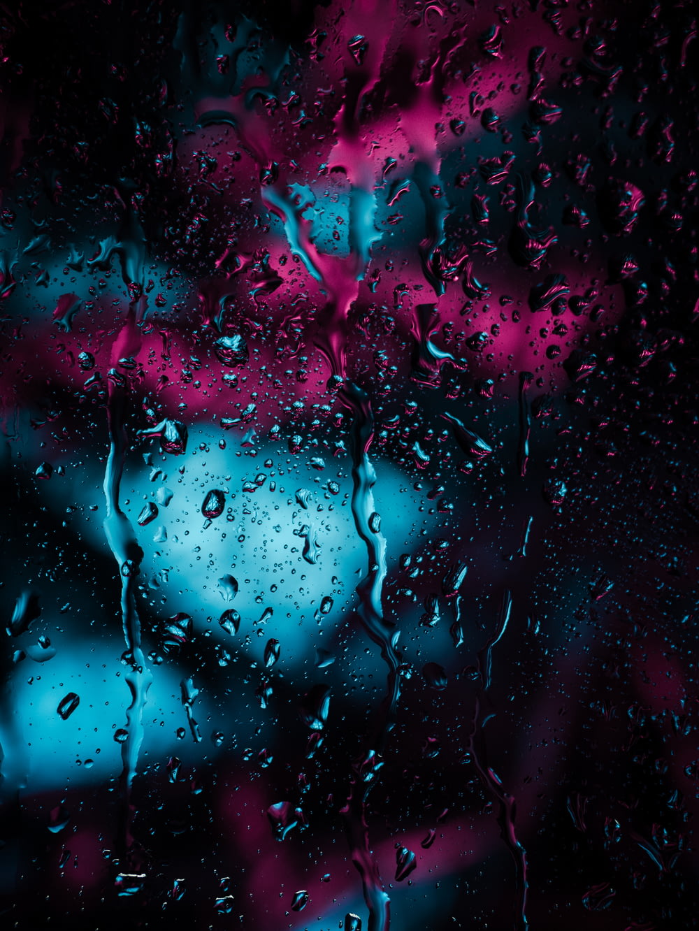 foto de closeup de gotas de chuva