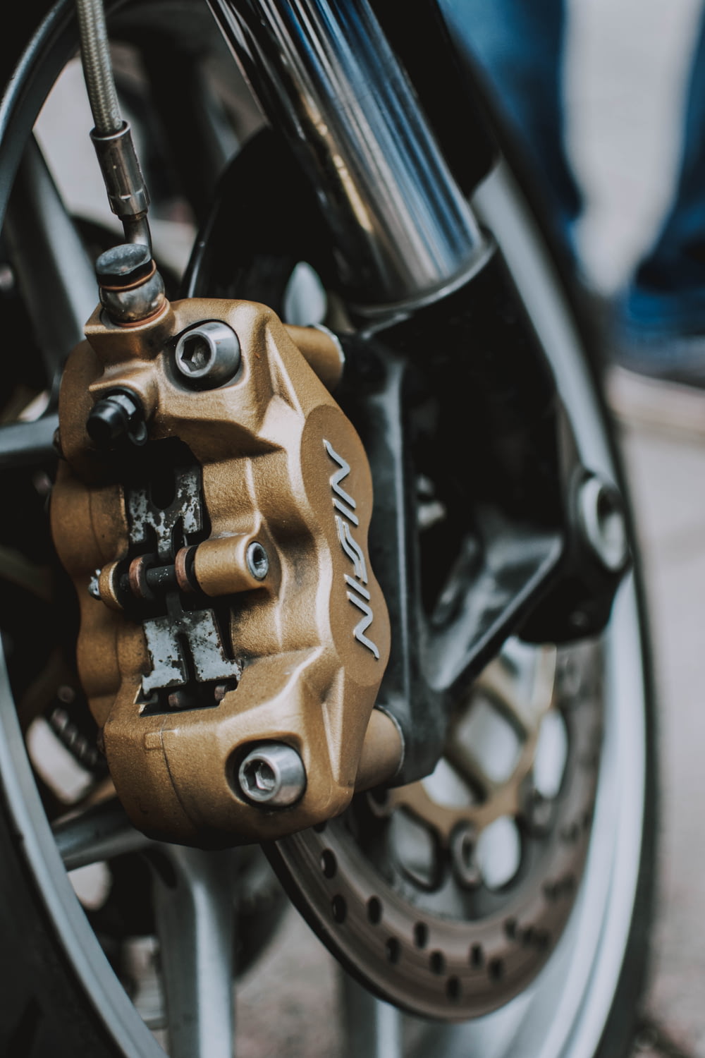 brown motorcycle disc brake