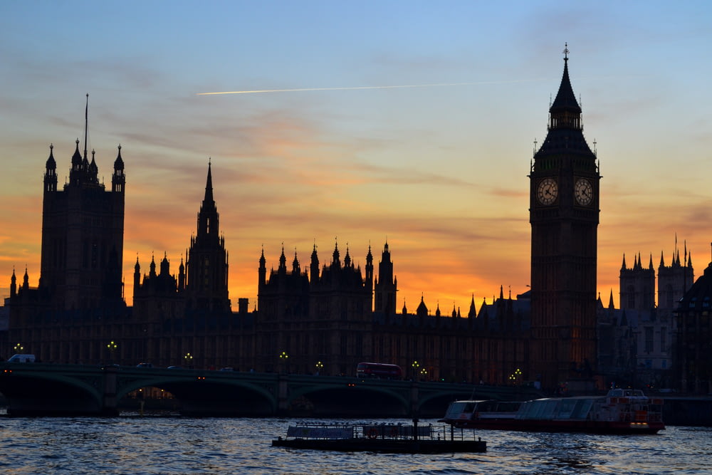 fotografia silhouette Londra, Big Ben