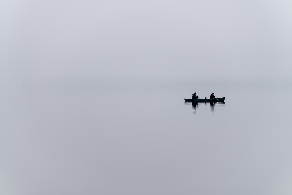 two people on boat