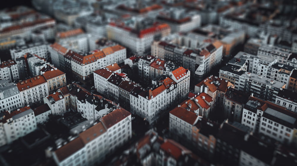 aerial photography of buildings