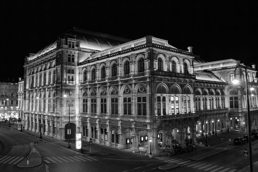 building during nighttime