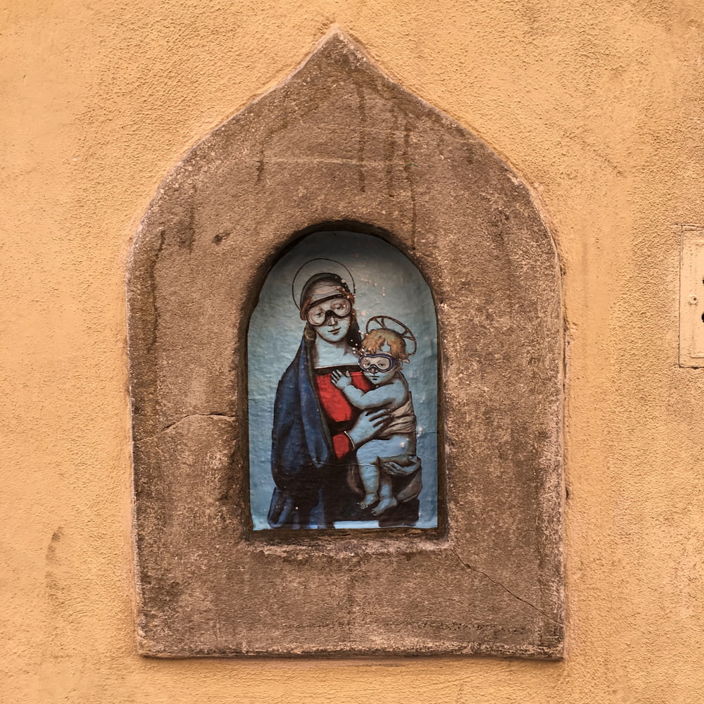 Virgin Mary and Jesus Christ painting
