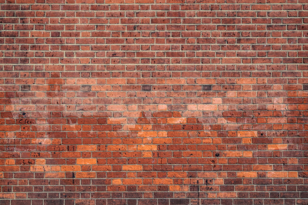 red bricked wall
