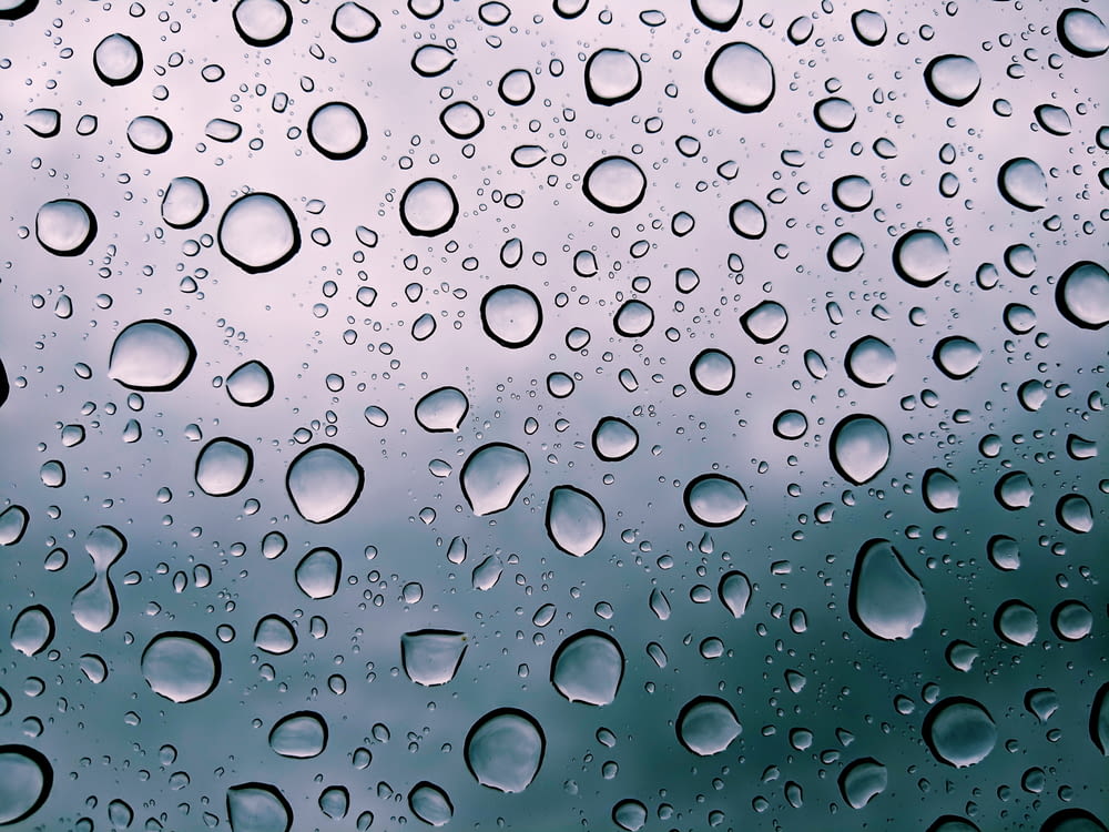 closeup photo of water drops on glass