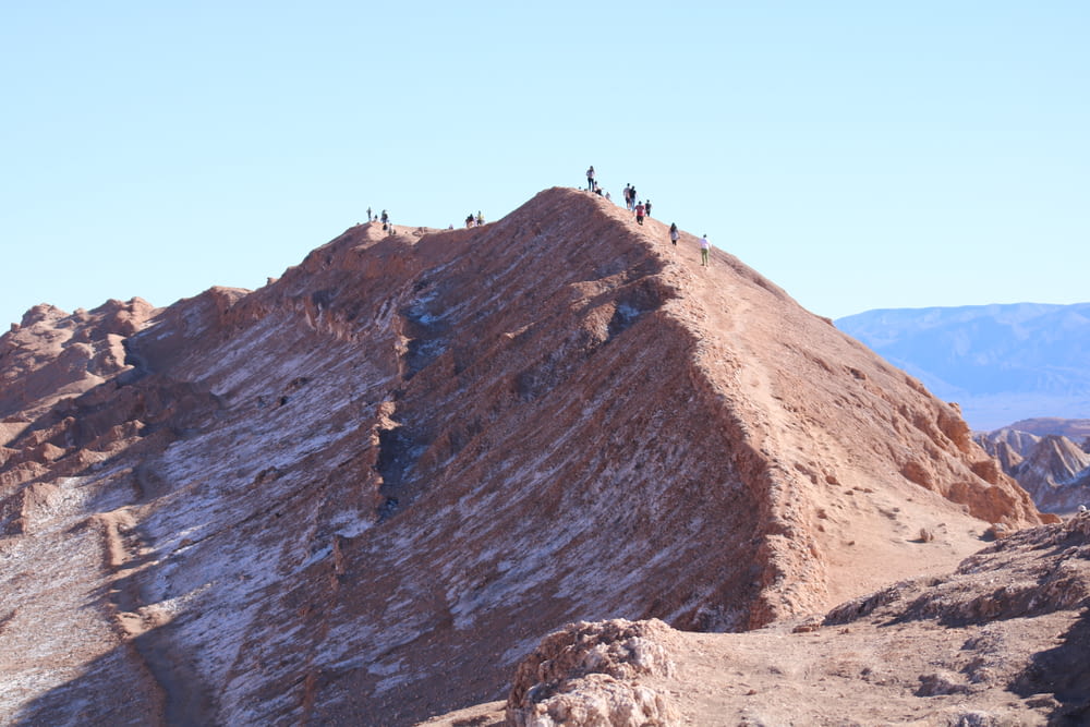 people walking on mountain during daytime