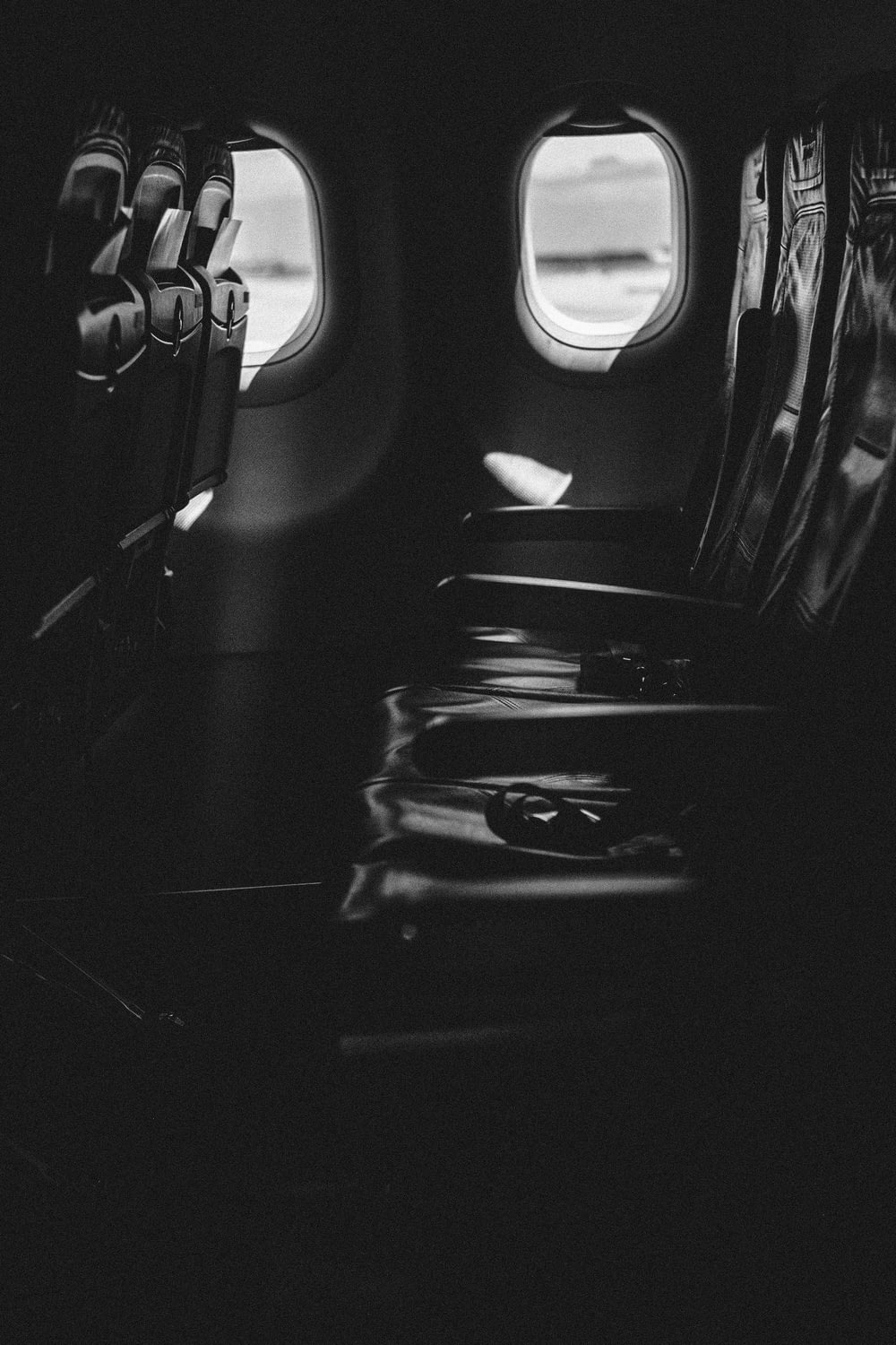 empty seats inside plane