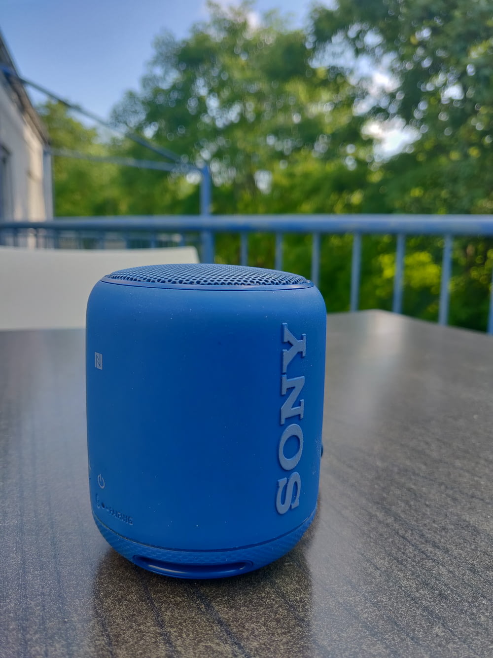 blue Sony speaker