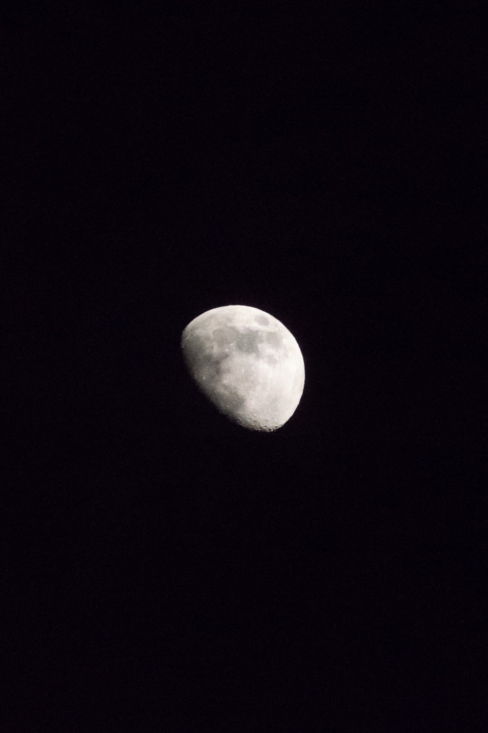 grey moon at night
