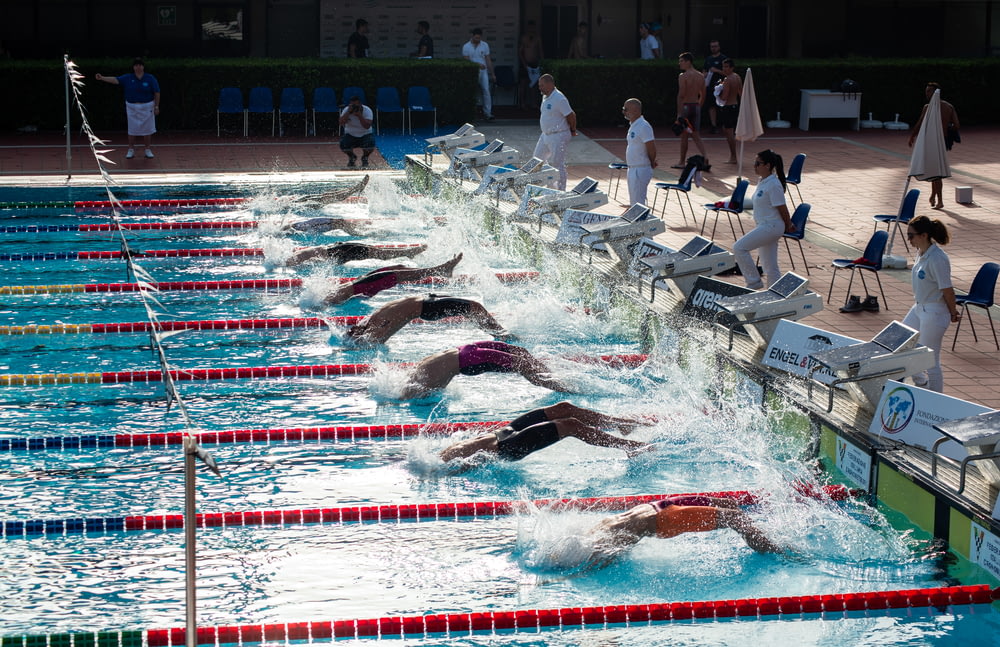 swimmers in competition