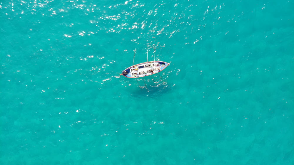 aerial photography of sailing boat