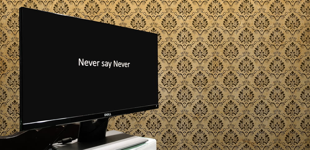 pantallas de televisión de pantalla plana Nunca digas nunca