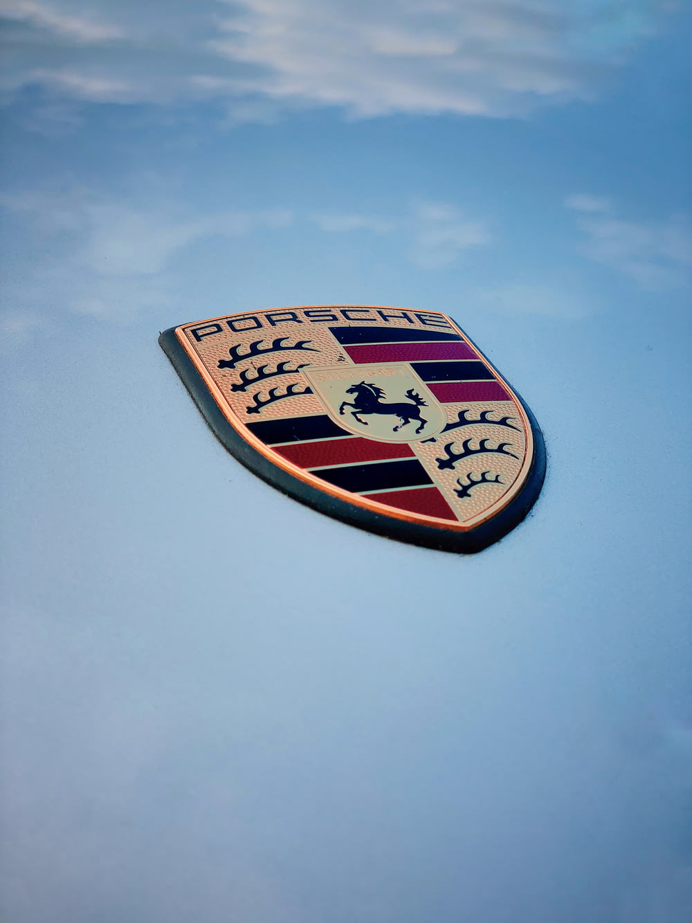 Porsche metal logo