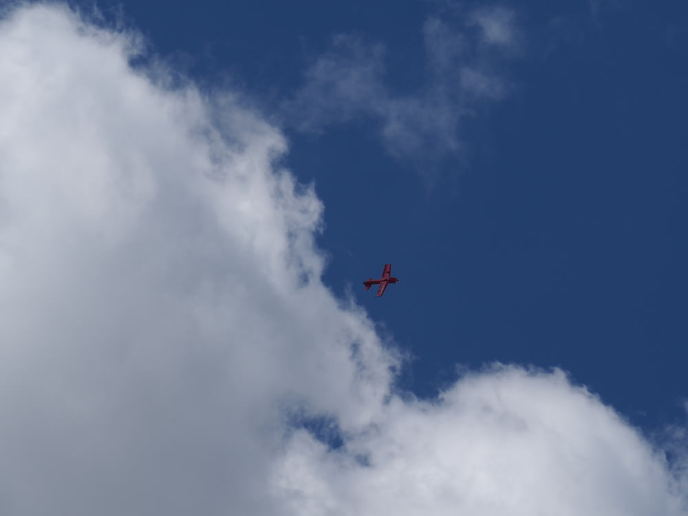 red plane overhead