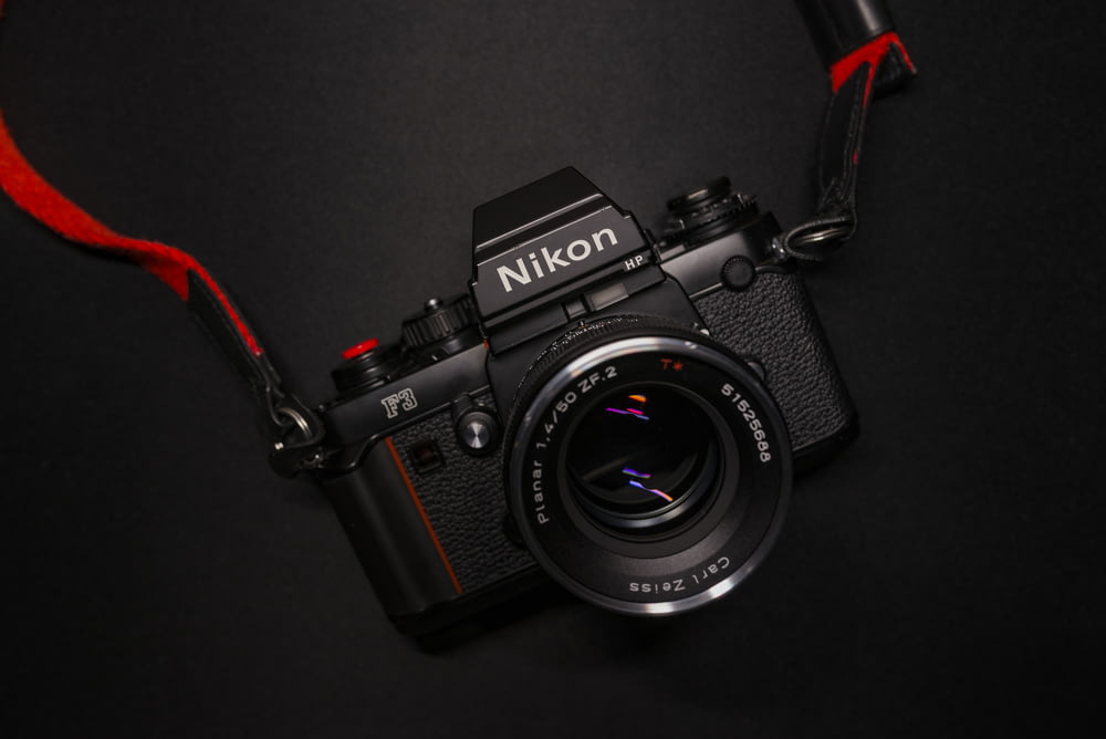 câmera Nikon preta