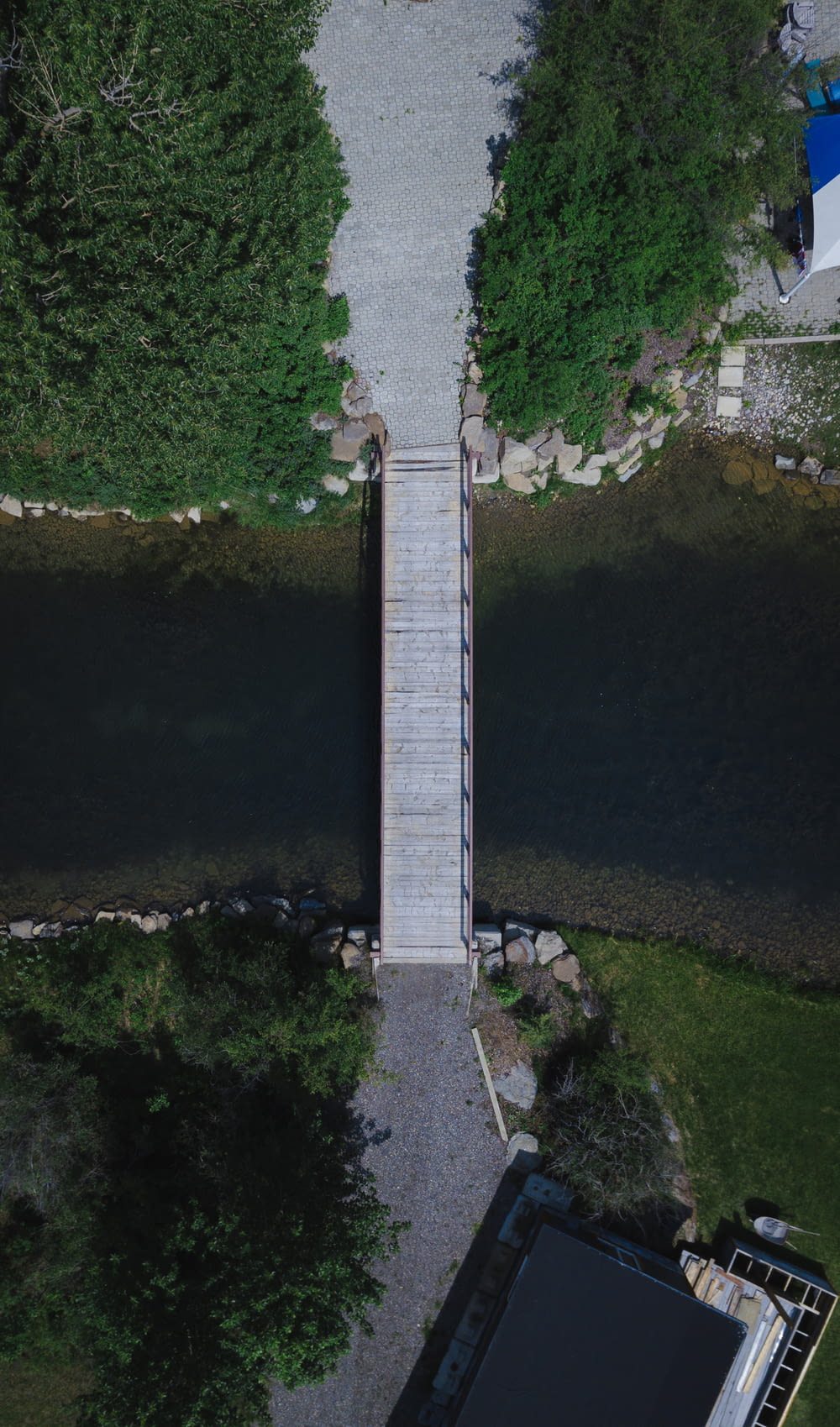 Photographie aérienne du pont