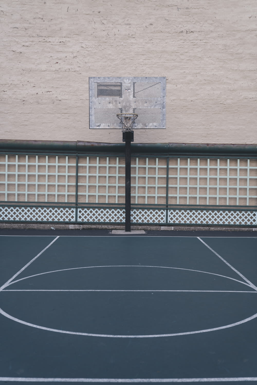 grey basketball court