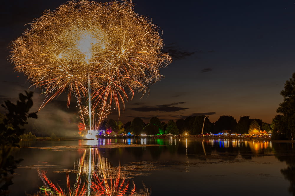 long-exposure photography of fireworks