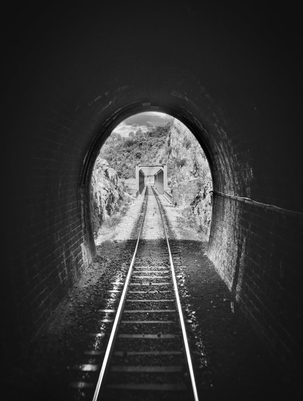 railway in tunnel