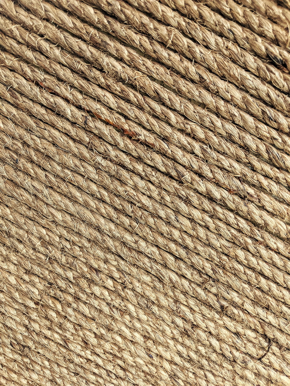 brown wicker mat