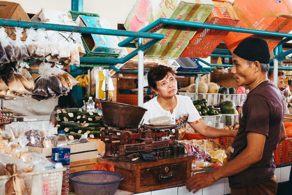 woman selling products