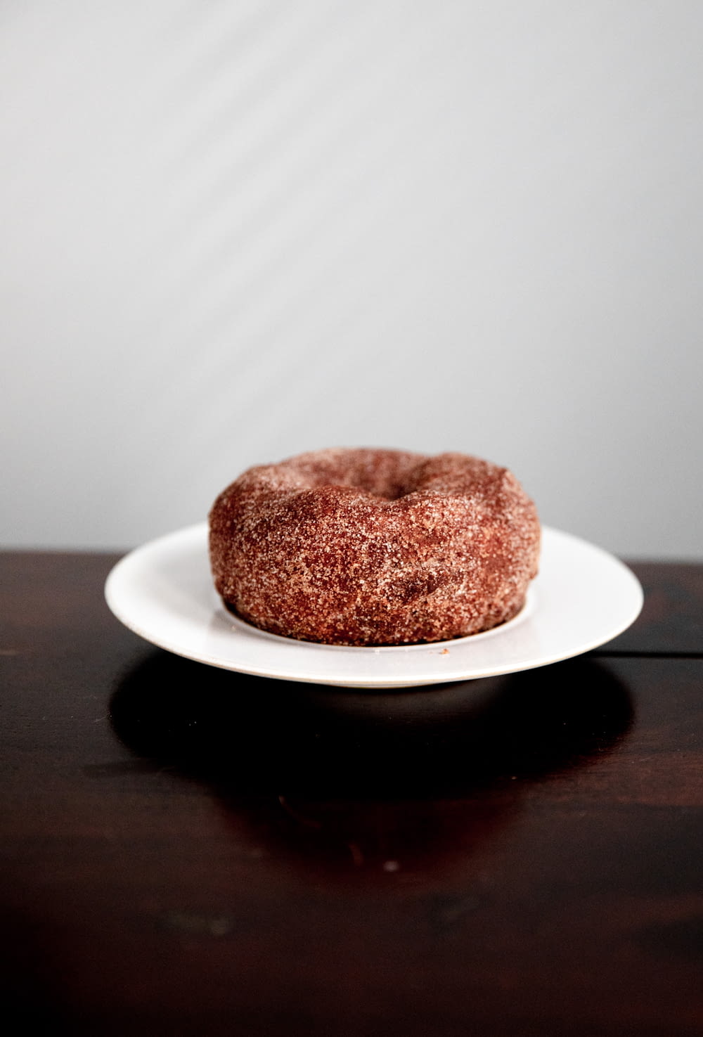doughnut on white plate