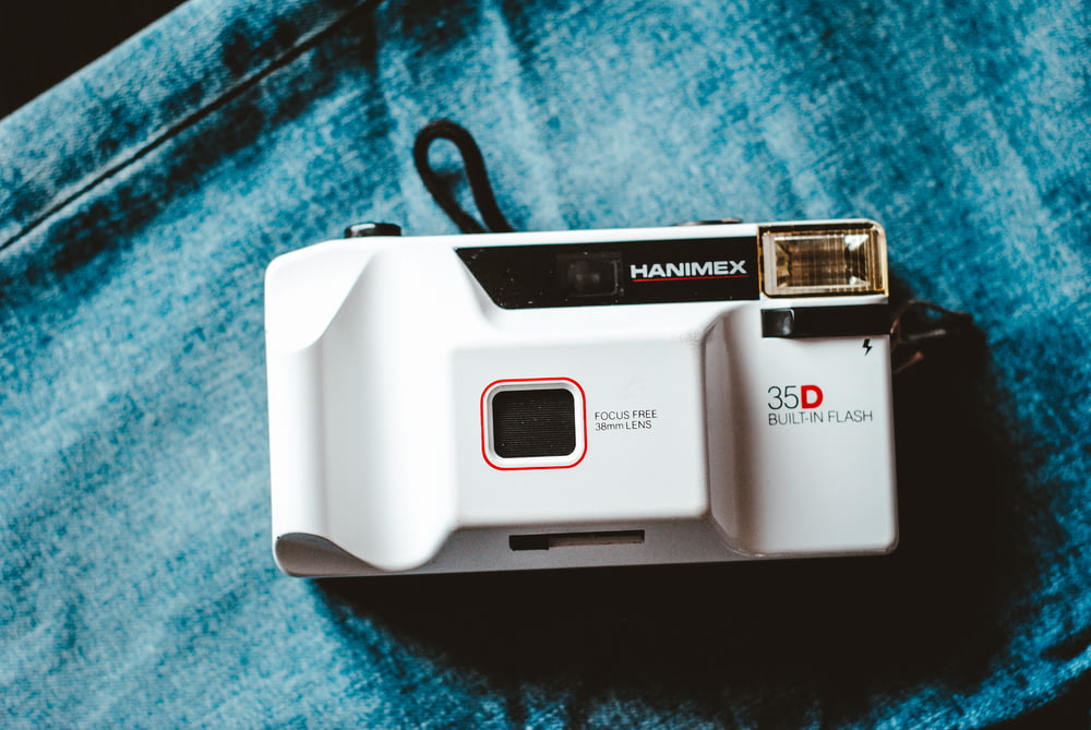 white Hanimex camera