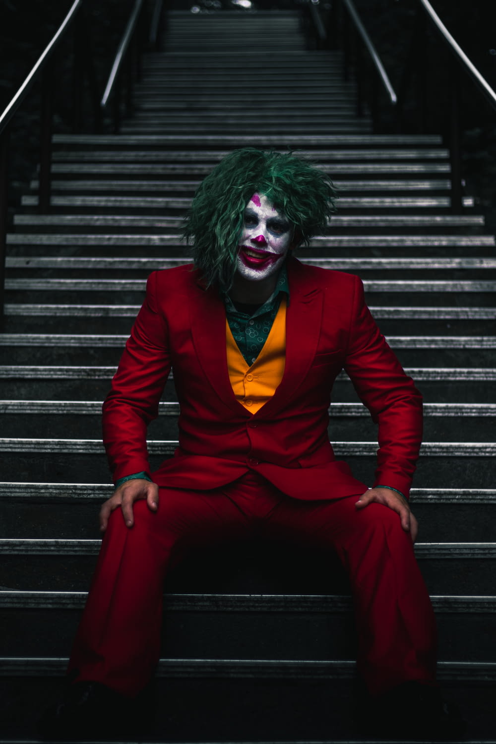 Joker on stairs