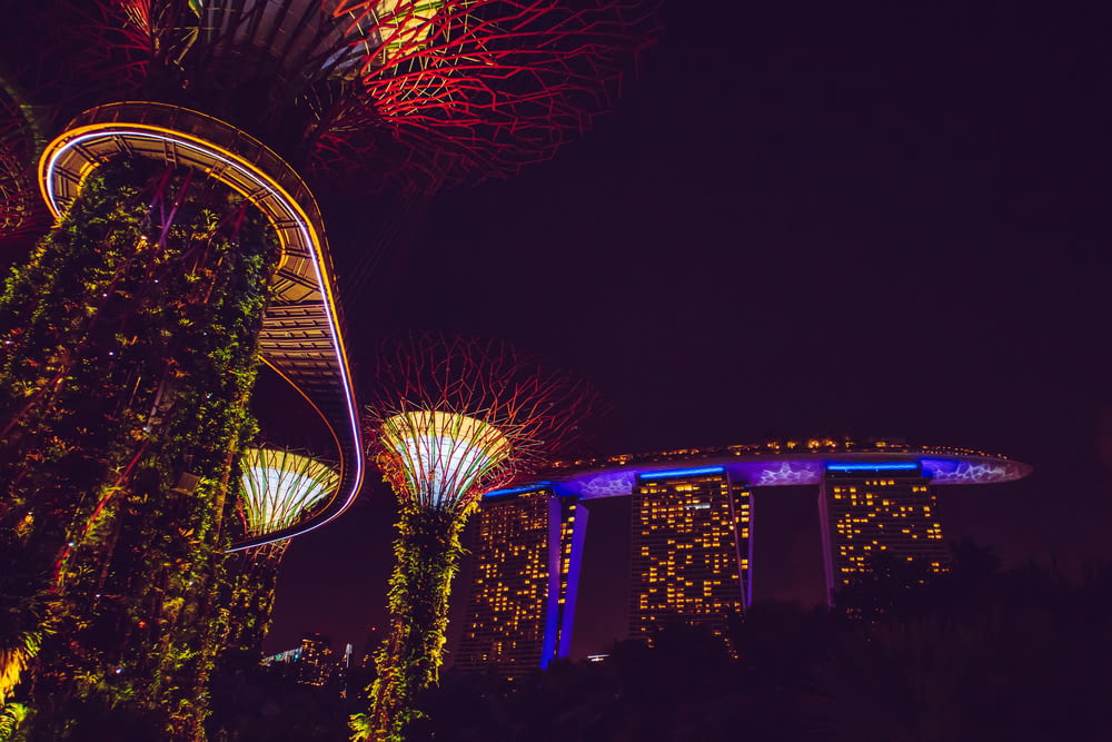 Vista de un parque en Singapur