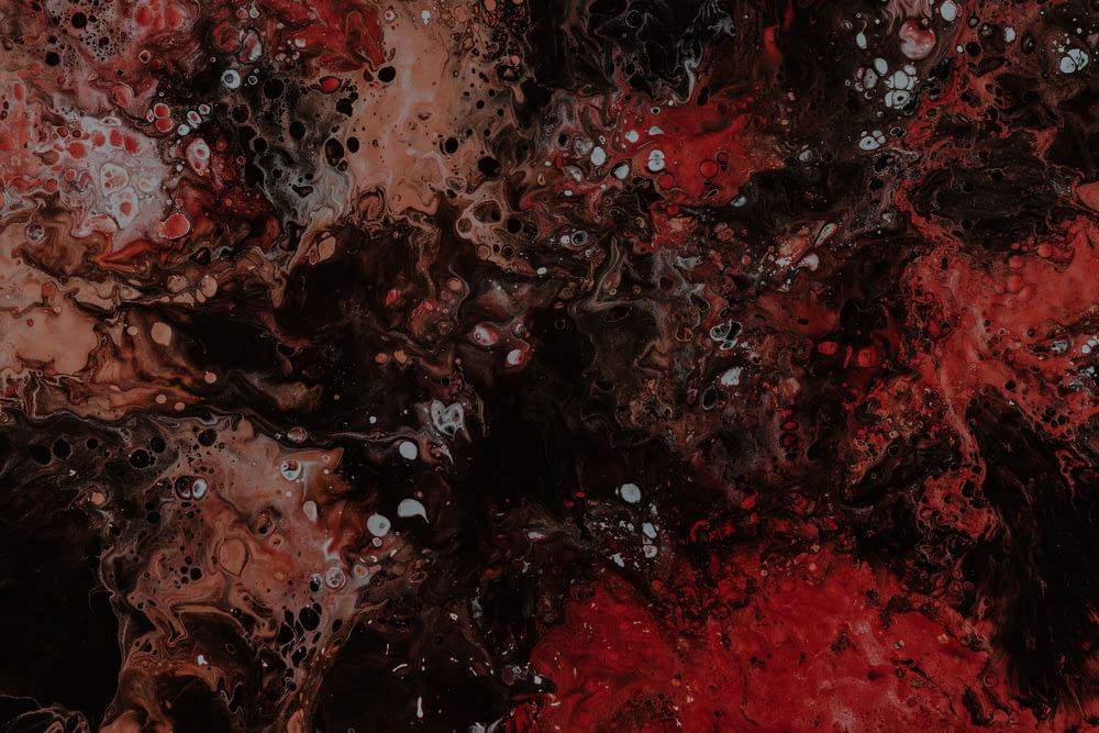 red and brown abstract painting