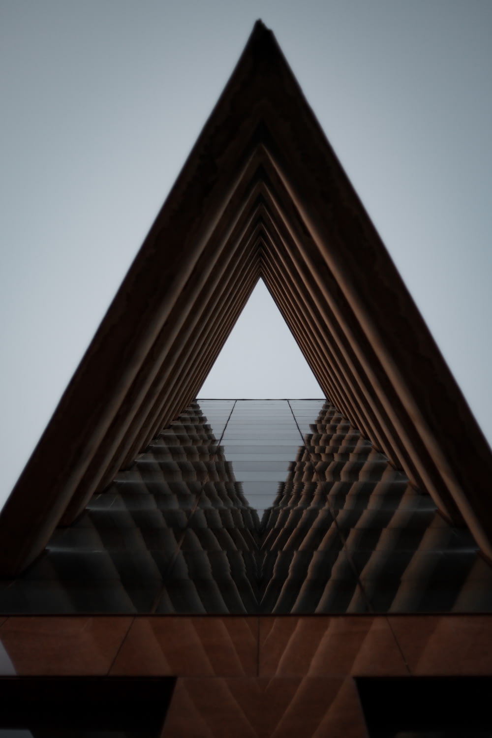 brown triangular roof