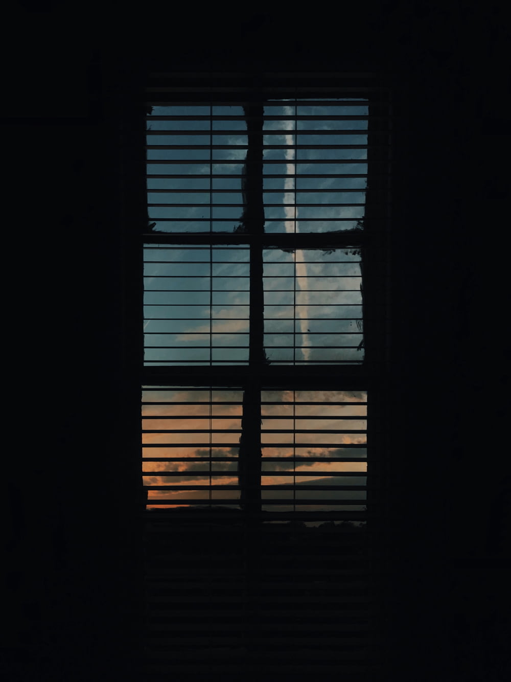 silhouette of window blinds