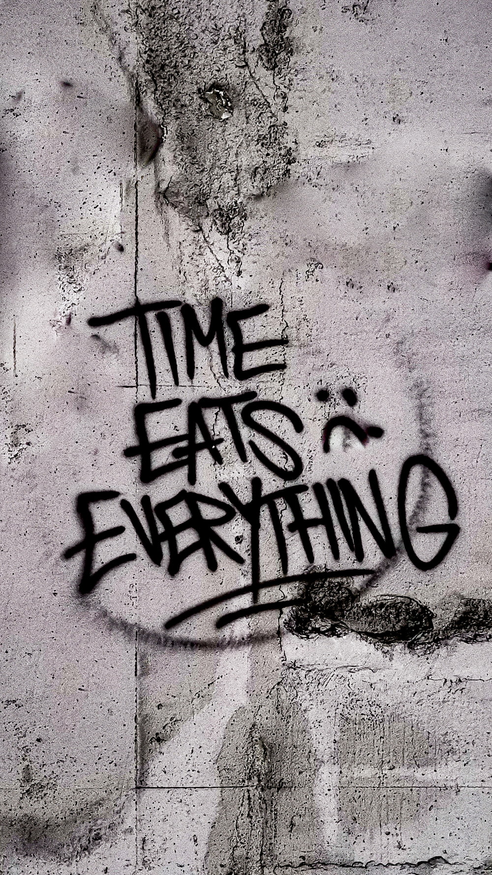 시간은 모든 것을 먹는다 벽 예술