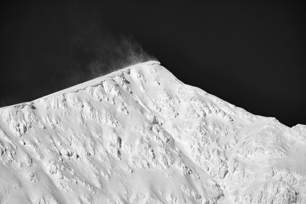 summit view of mountain covered with snow