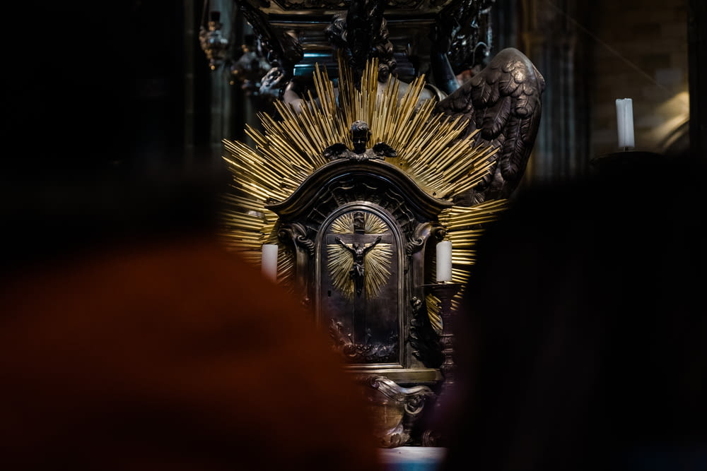 photography of brown altar