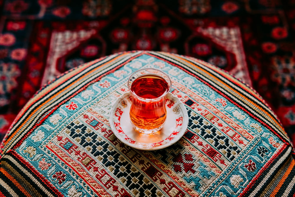 Vaso de té turco transparente