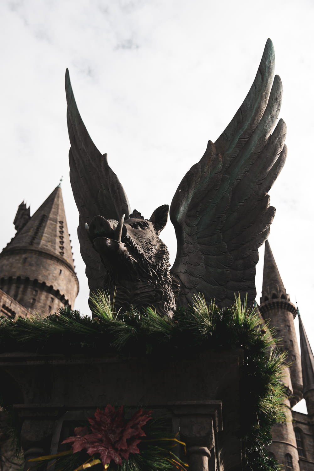 winged-animal sculpture