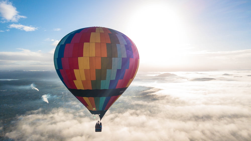 multicolored hot air balloon in the sky during daytime