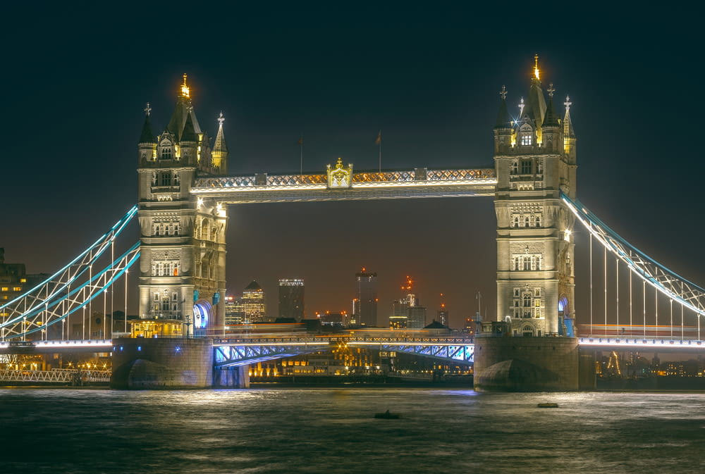 london bridge during night time