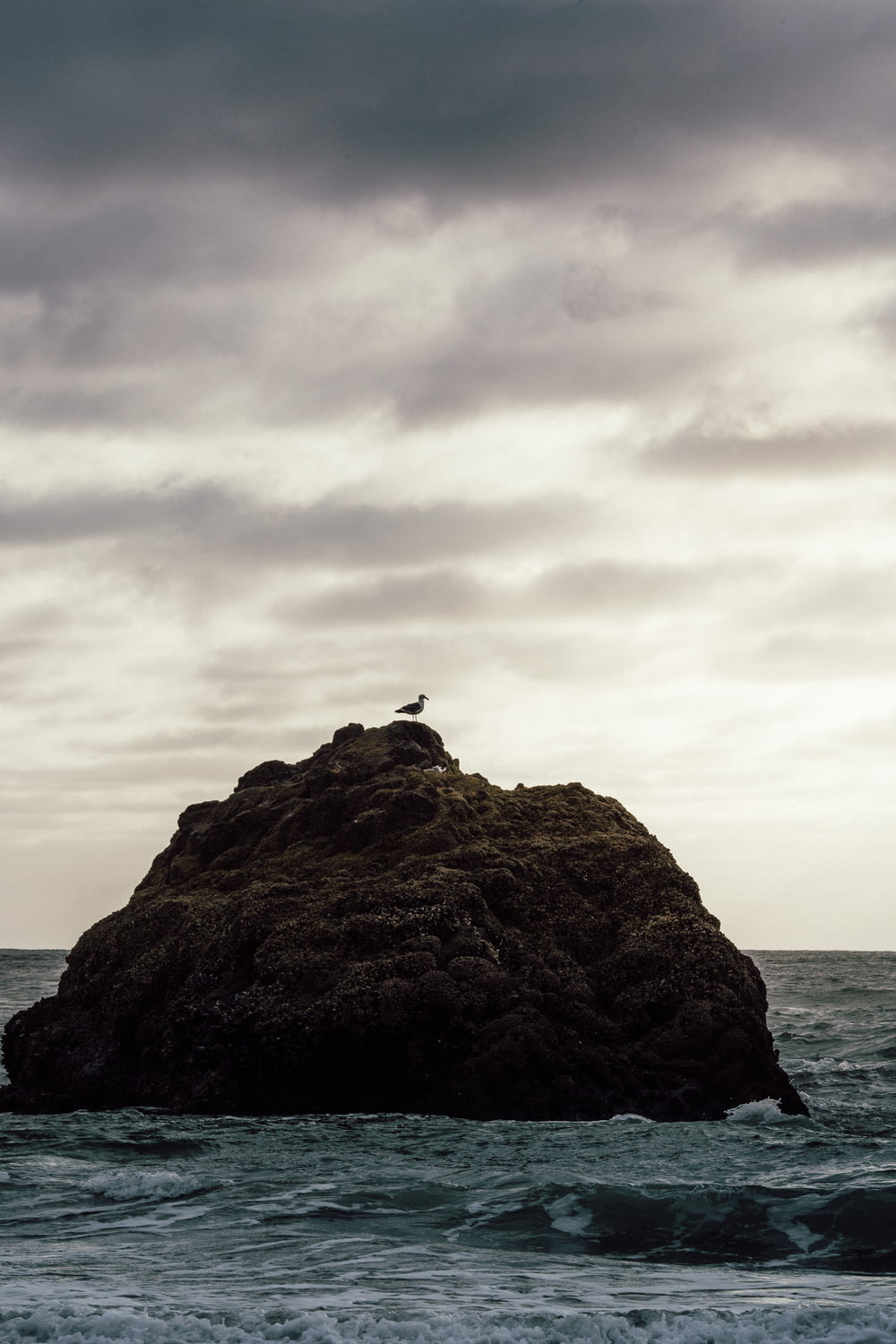 silhouette of person sitting on rock formation during daytime