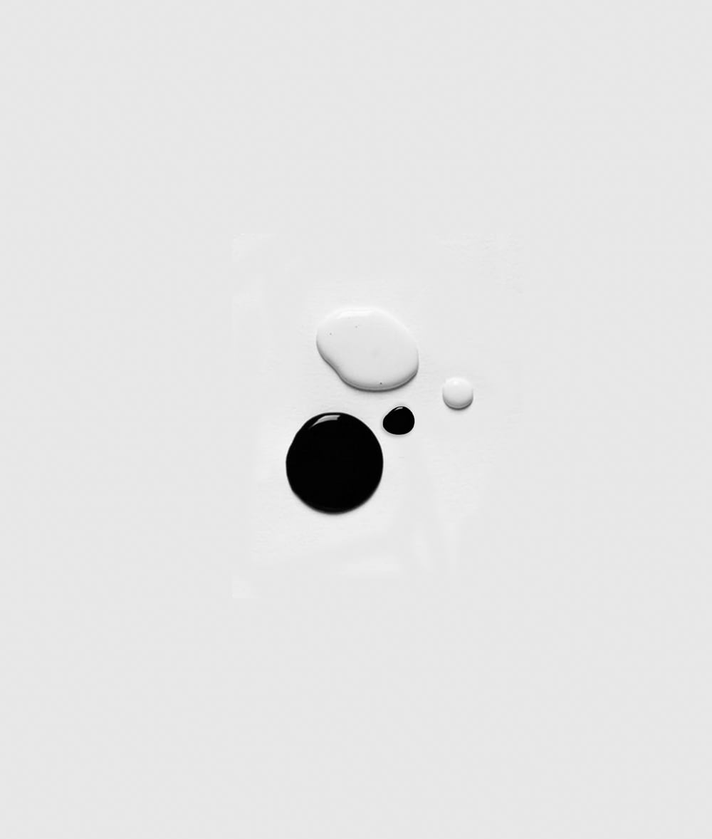 white and black round button