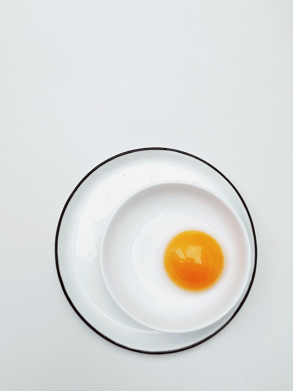 egg in white ceramic bowl