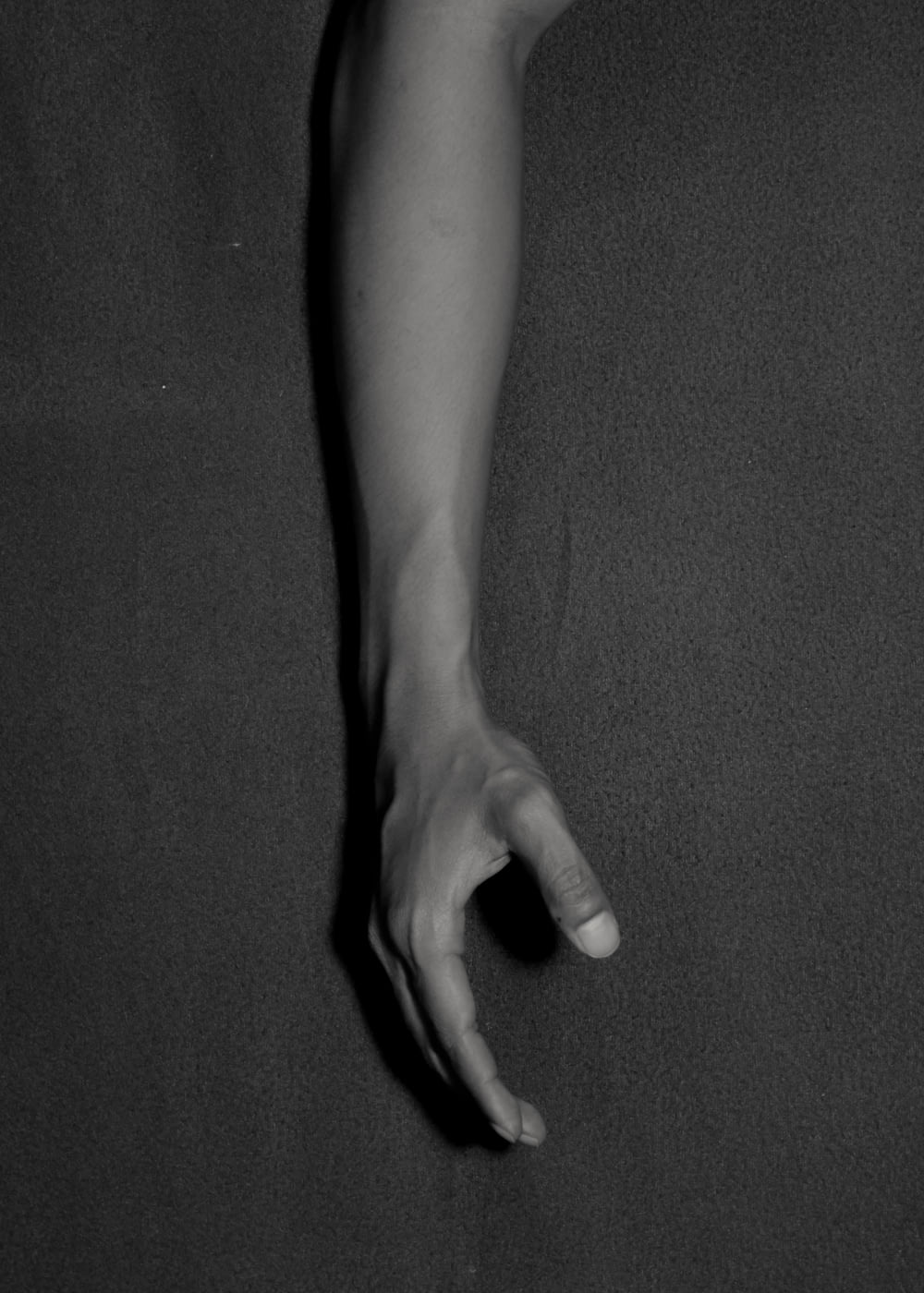 Graustufenfoto der Hand einer Person