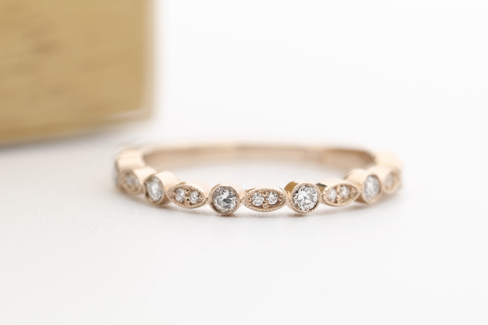 gold and silver diamond ring