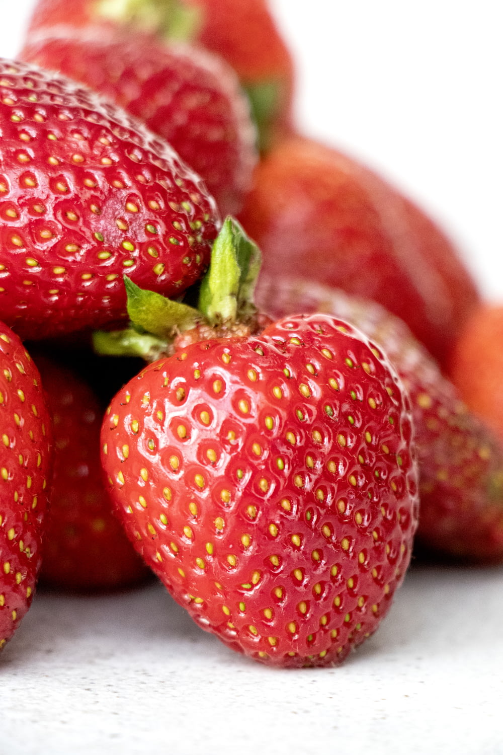 Rote Erdbeeren in Nahaufnahmen
