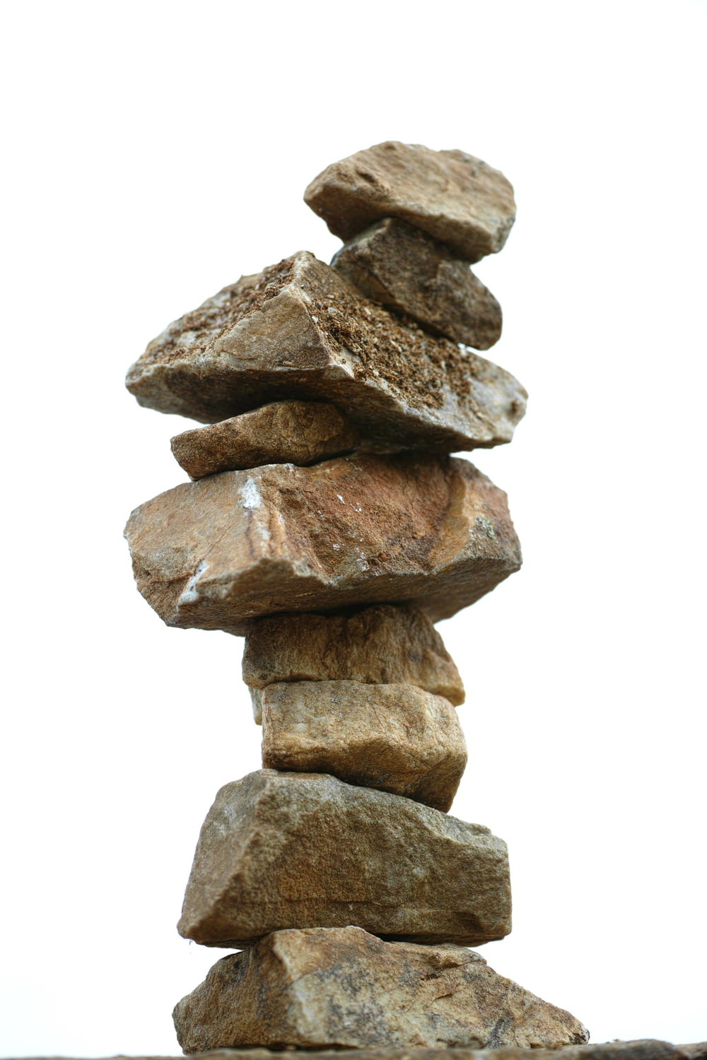 brown and gray stone stack